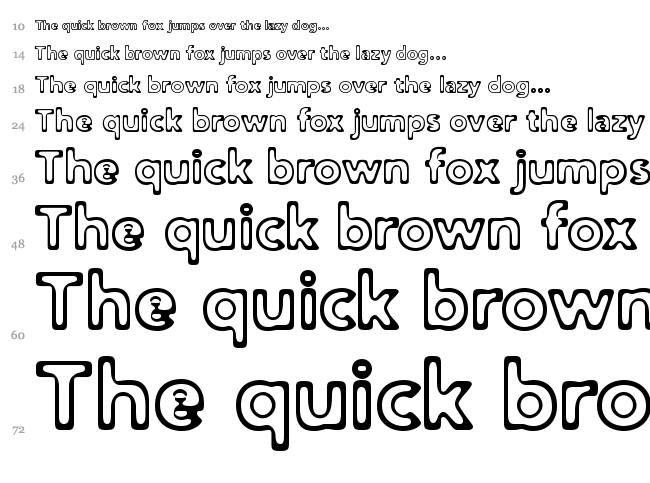 Distro II font waterfall